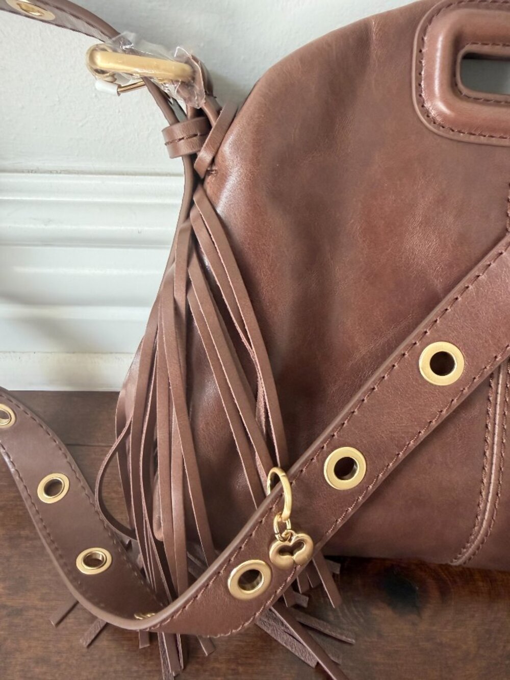 Maje Miss M mini bag in vintage leather - Picture 3 of 4